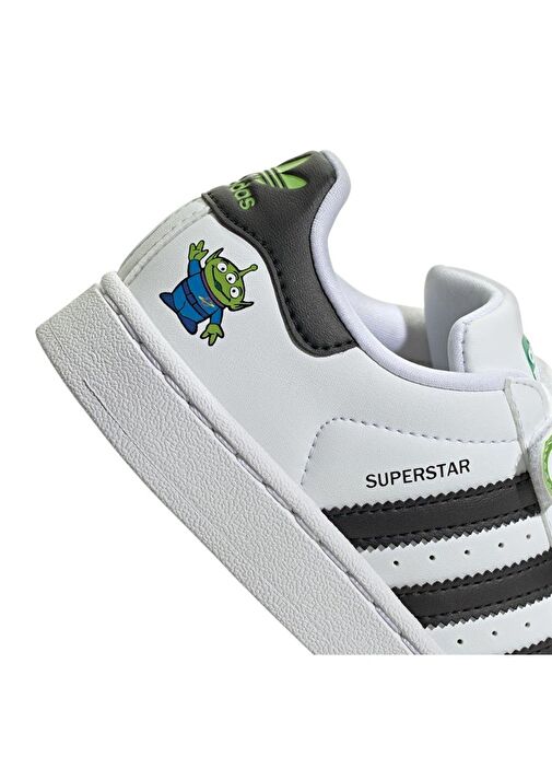 adidas Çocuk Beyaz Sneaker SUPERSTAR II CF C JI0091 - Görsel 9