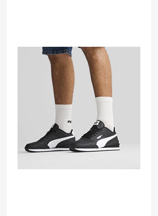 Puma Erkek ST Runner v4 Deri Spor Ayakkabı - 399068-03 - Görsel 4