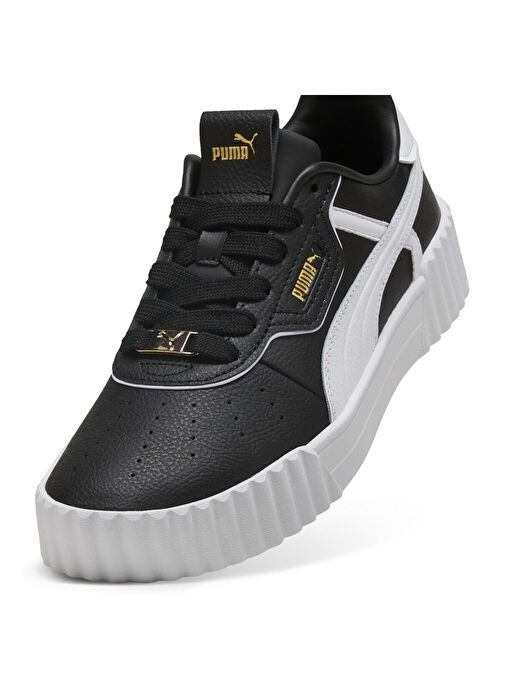 Puma Carina 3.0 Lüxe Kadın Spor Ayakkabı Beyaz Siyah Sneaker - 400724 - Görsel 5