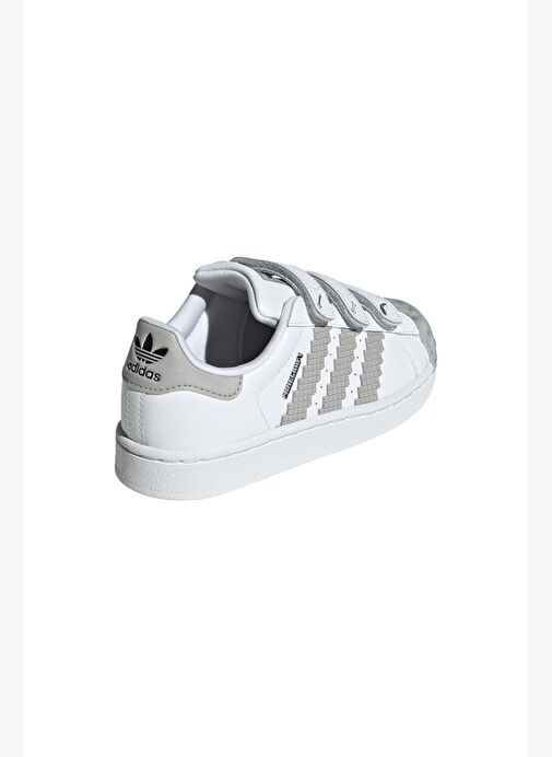 Adidas adidas Unisex Çocuk Beyaz Sneaker SUPERSTAR II CF C JP8083 Boyner'de! Beyaz - 8. görsel