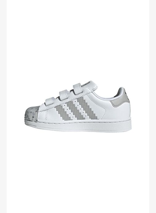 Adidas adidas Unisex Çocuk Beyaz Sneaker SUPERSTAR II CF C JP8083 Boyner'de! Beyaz - 6. görsel