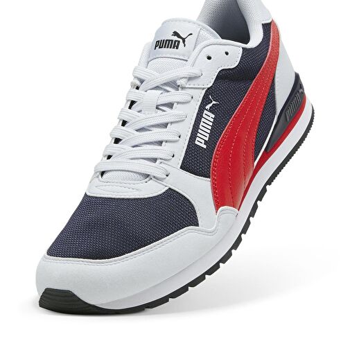 Puma Puma Lacivert ST Runner v3 Mesh-Navy-Red-Silver-White Erkek Spor Ayakkabı Sneaker | Boyner Lacivert - 4. görsel