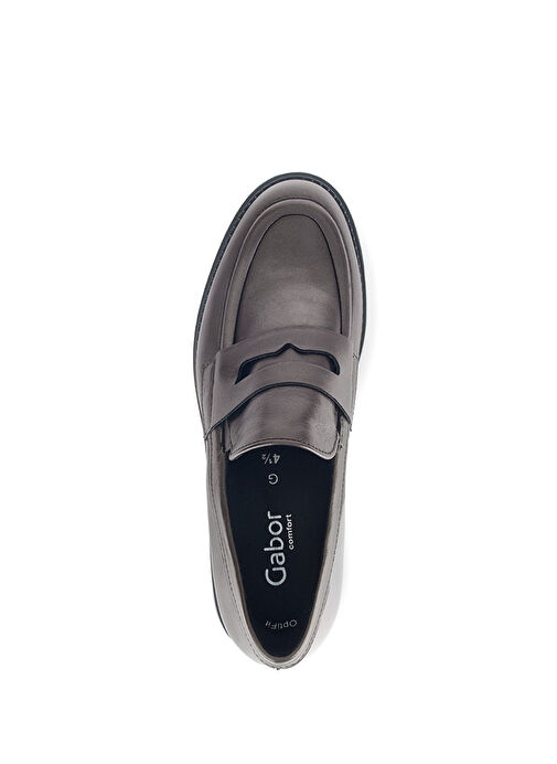 Gabor Gri Kadın Deri Loafer 10GAB1AYKK00004 - Görsel 7