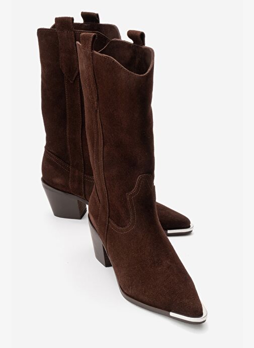 Luvi Shoes Luvi Shoes Belirsiz ALVI Kahverengi Süet Hakiki Deri Metal Detaylı Kadın Western Bot Boyner'de! Belirsiz - 2. görsel