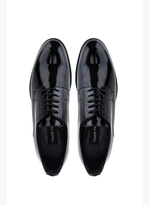 Tamer Tanca Erkek Hakiki Deri Siyah Rugan Klasik Ayakkabı - Görsel 6