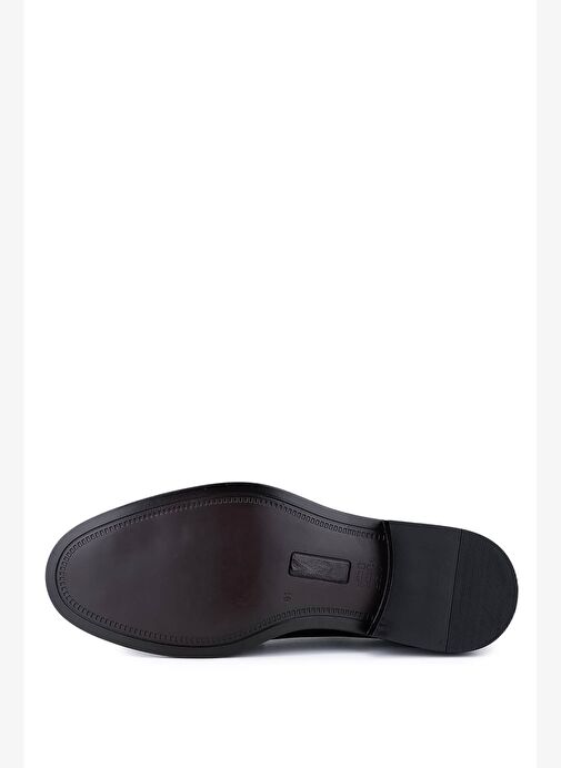 Tamer Tanca Erkek Hakiki Deri Siyah Antik Klasik Ayakkabı - Görsel 5