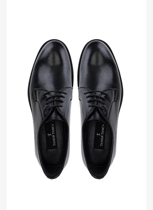 Tamer Tanca Erkek Hakiki Deri Siyah Antik Klasik Ayakkabı - Görsel 6