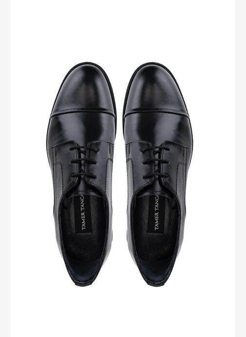 Tamer Tanca Erkek Hakiki Deri Siyah Klasik Ayakkabı - Görsel 6