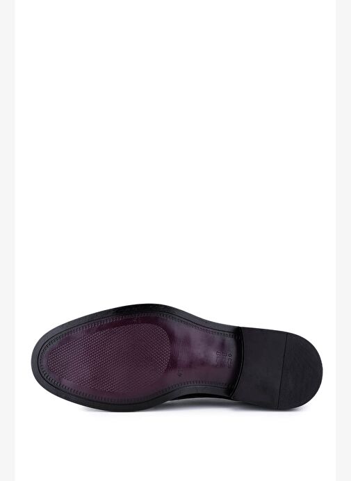 Tamer Tanca Erkek Hakiki Deri Siyah Rugan Klasik Ayakkabı - Görsel 5