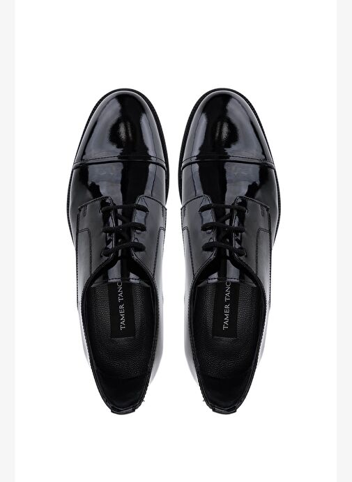 Tamer Tanca Erkek Hakiki Deri Siyah Rugan Klasik Ayakkabı - Görsel 6