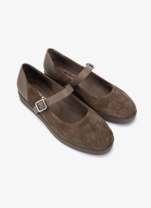 Valmenti Kadın Hakiki Deri Vizon Babet Ayakkabı - Görsel 3