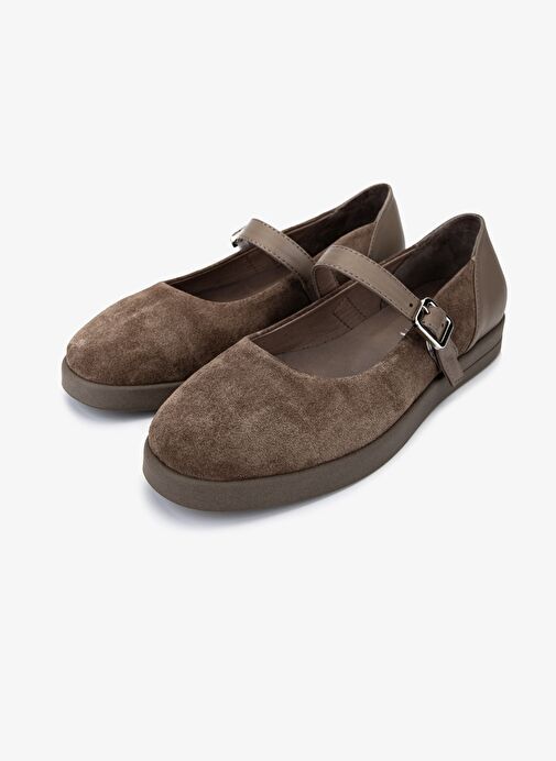 Valmenti Kadın Hakiki Deri Vizon Babet Ayakkabı - Görsel 5