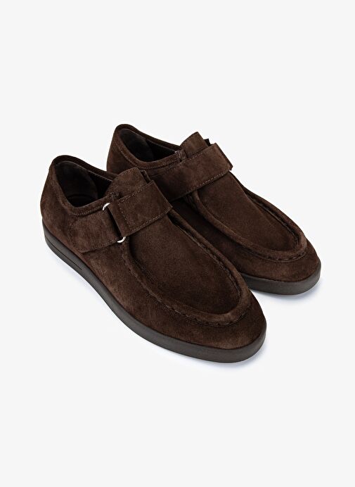 Valmenti Kadın Hakiki Deri Kahverengi Süet Casual Ayakkabı - Görsel 3