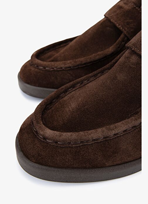 Valmenti Kadın Hakiki Deri Kahverengi Süet Casual Ayakkabı - Görsel 4