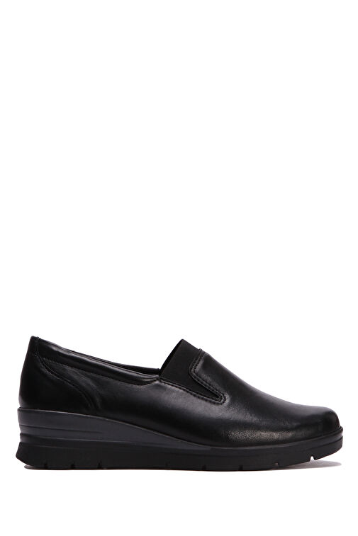 Kifidis Siyah Kadın Deri Günlük Ayakkabı 10ACF1AYKK00012 - Görsel 3