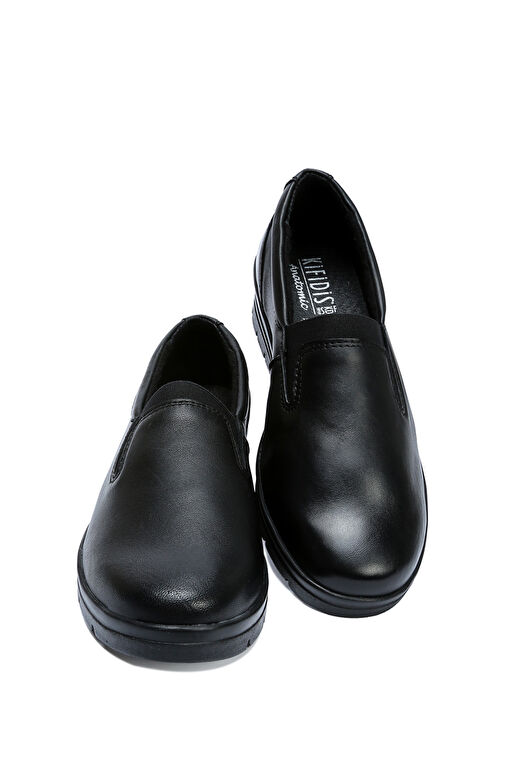 Kifidis Siyah Kadın Deri Günlük Ayakkabı 10ACF1AYKK00012 - Görsel 8