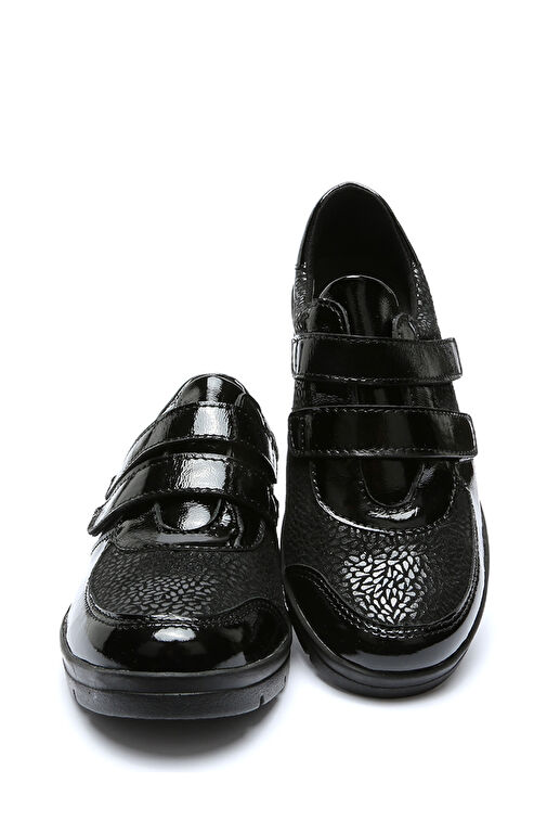 Kifidis Siyah Kadın Deri Günlük Ayakkabı 10ACF1AYKK00015 - Görsel 3