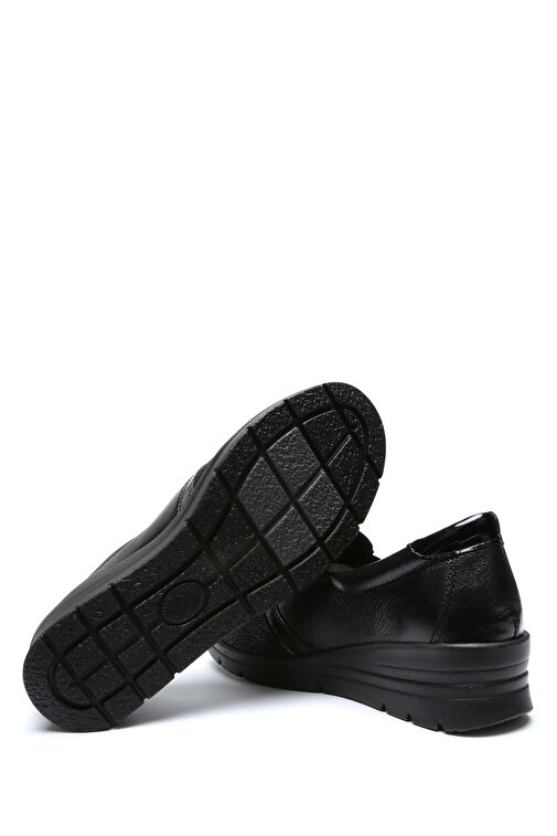 Kifidis Siyah Kadın Deri Günlük Ayakkabı 10ACF1AYKK00016 - Görsel 5