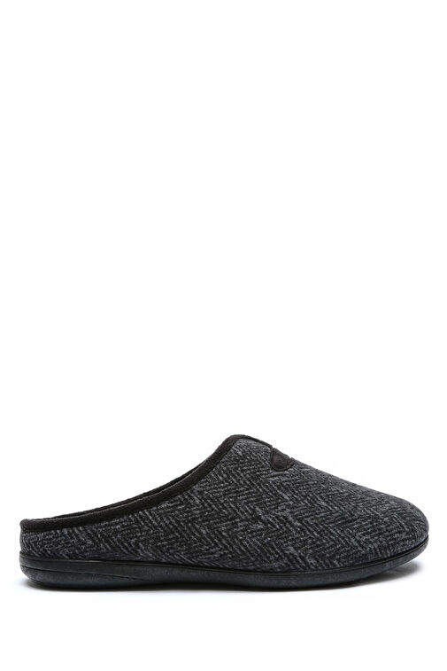 Kifidis Siyah Erkek Deri Ev Terliği 10DIN1TERE00005 - Görsel 2