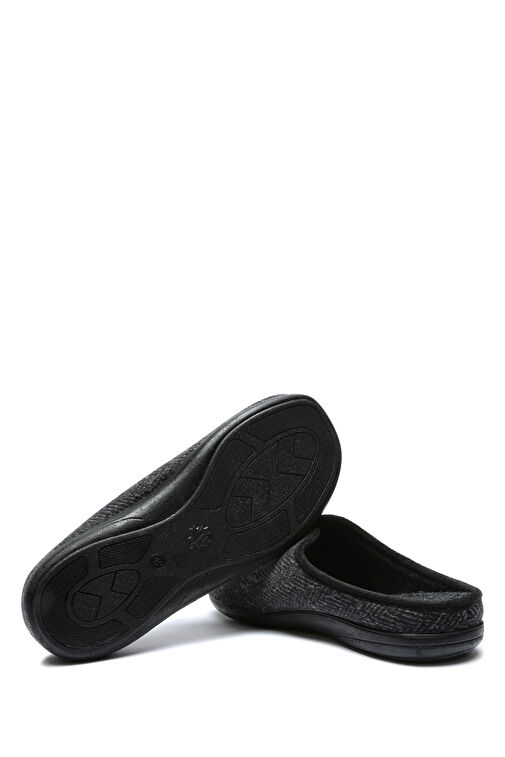 Kifidis Siyah Erkek Deri Ev Terliği 10DIN1TERE00005 - Görsel 3