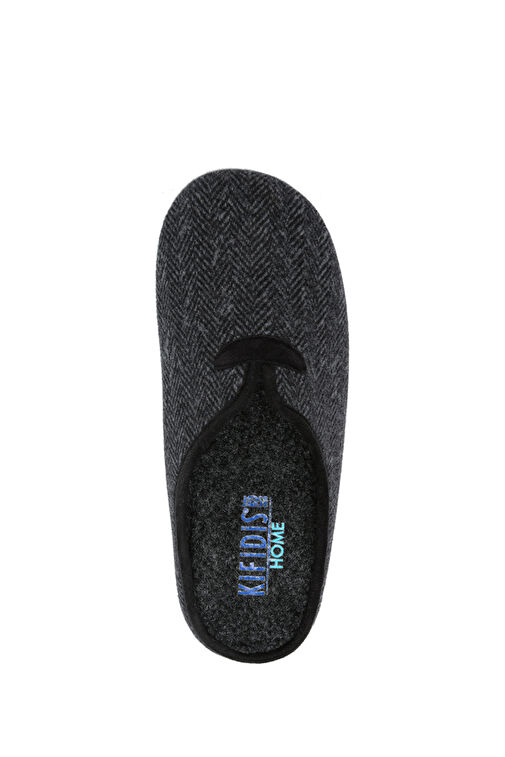 Kifidis Siyah Erkek Deri Ev Terliği 10DIN1TERE00005 - Görsel 4