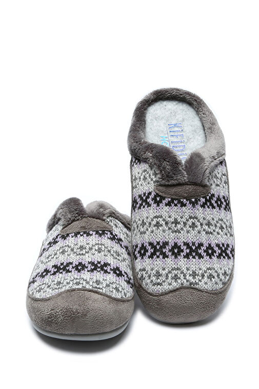 Kifidis Gri-Lila Kadın Ev Terliği 10DIN1TERK00024 - Görsel 3