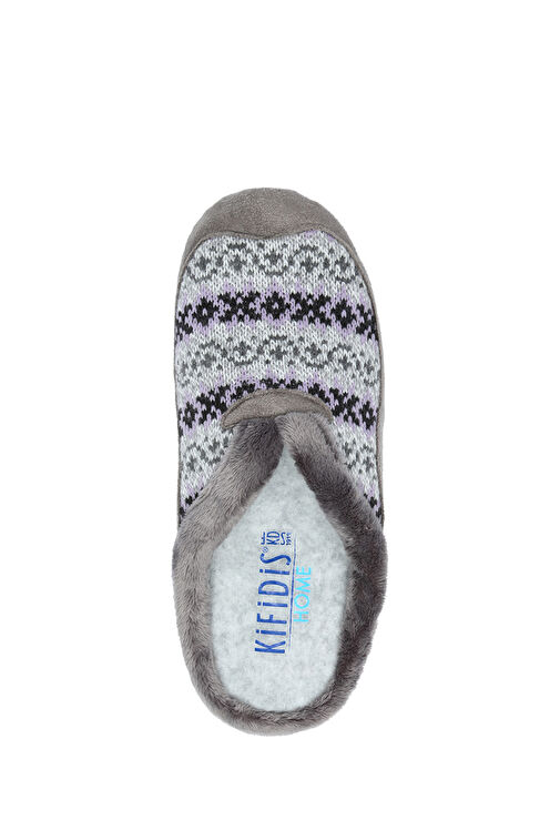 Kifidis Gri-Lila Kadın Ev Terliği 10DIN1TERK00024 - Görsel 5