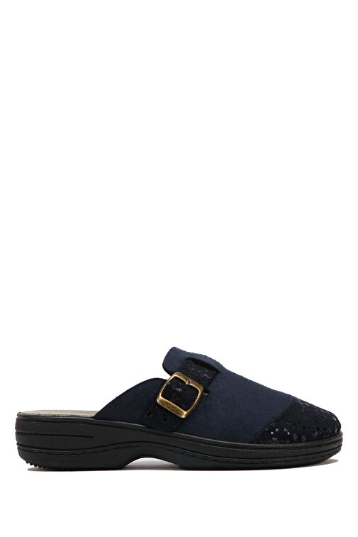 Kifidis Mavi Kadın Deri Terlik 10GLF1TERK00002 - Görsel 2