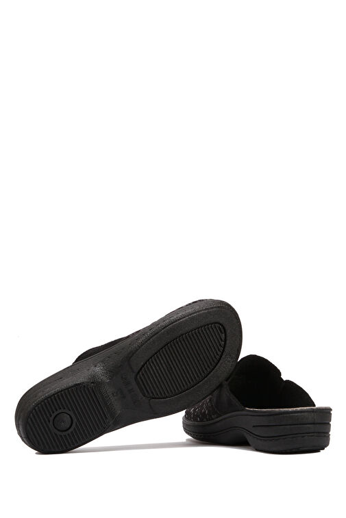 Kifidis Siyah Kadın Deri Terlik 10GLF1TERK00005 - Görsel 3