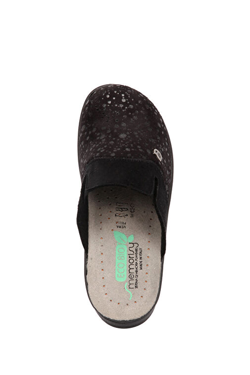 Kifidis Siyah Kadın Deri Terlik 10GLF1TERK00005 - Görsel 4