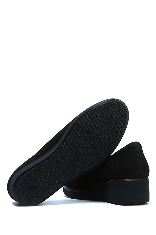 Kifidis Siyah Kadın Deri Günlük Ayakkabı 10KFA1AYKK00004 - Görsel 5