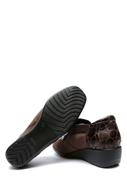 Kifidis Siyah Kadın Deri Günlük Ayakkabı 10KFA1AYKK00007 - Görsel 5