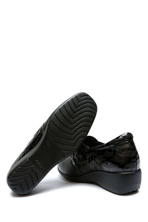 Kifidis Siyah Kadın Deri Günlük Ayakkabı 10KFA1AYKK00008 - Görsel 4