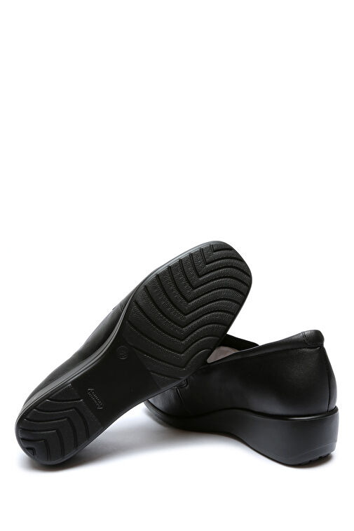 Kifidis Siyah Kadın Deri Günlük Ayakkabı 10KFA1AYKK00009 - Görsel 5