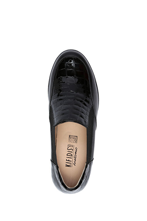 Kifidis Siyah Kadın Deri Günlük Ayakkabı 10KFA1AYKK00011 - Görsel 4