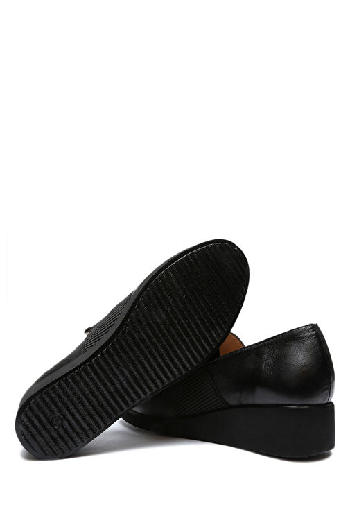 Kifidis Siyah Kadın Deri Günlük Ayakkabı 10KFA1AYKK00014 - Görsel 3