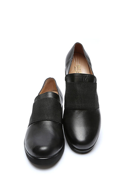 Kifidis Siyah Kadın Deri Günlük Ayakkabı 10KFA1AYKK00014 - Görsel 4