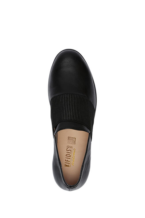 Kifidis Siyah Kadın Deri Günlük Ayakkabı 10KFA1AYKK00014 - Görsel 5