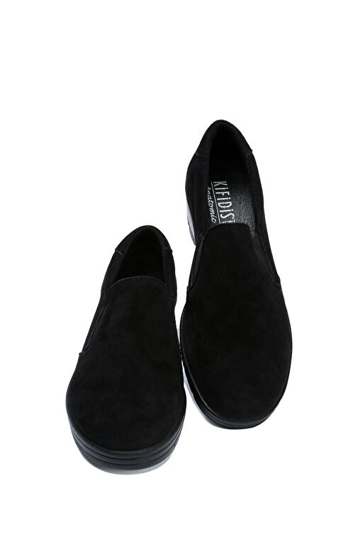 Kifidis Siyah Kadın Süet Günlük Ayakkabı 12ACF1AYKK00003 - Görsel 5