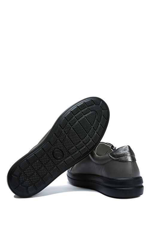 Kifidis Gri Kadın Deri Günlük Ayakkabı 12ACF1AYKK00005 - Görsel 5