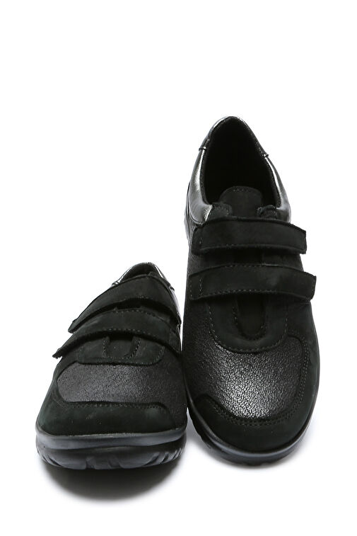 Kifidis Siyah Kadın Deri Günlük Ayakkabı 12ACF1AYKK00014 - Görsel 3