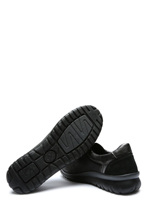 Kifidis Siyah Kadın Deri Günlük Ayakkabı 12ACF1AYKK00014 - Görsel 4