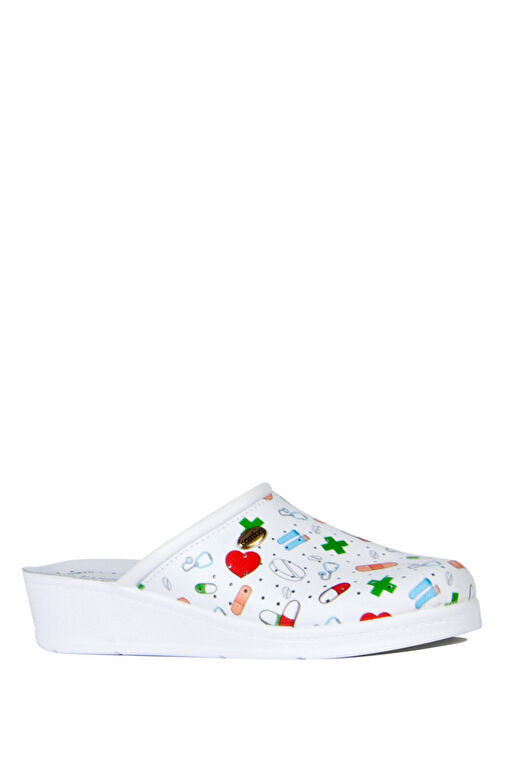 Kifidis Beyaz Kadın Deri Terlik 12GFT1SABK00002 - Görsel 3