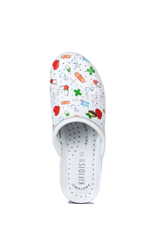 Kifidis Beyaz Kadın Deri Terlik 12GFT1SABK00002 - Görsel 5