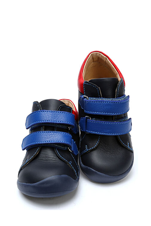 Kifidis Mavi-Kırmızı Erkek Çocuk Deri Günlük Ayakkabı 12KIP1AYKEC0001 - Görsel 4