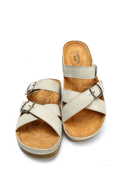 SIB220519 Kifidis-Natura Kadın Anatomik Deri Terlik 36-41 - Görsel 4