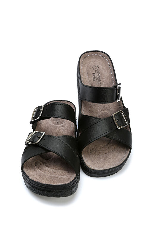 SIB220519 Kifidis-Natura Kadın Anatomik Deri Terlik 36-41 - Görsel 3