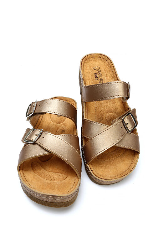 SIB220519 Kifidis-Natura Kadın Anatomik Deri Terlik 36-41 - Görsel 3