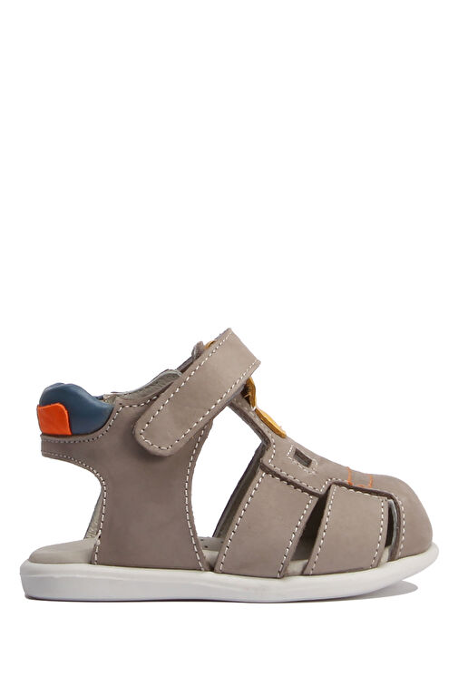 Kifidis Gri Erkek Çocuk Nubuk Sandalet 3KİP1ILKEÇ00001 - Görsel 2