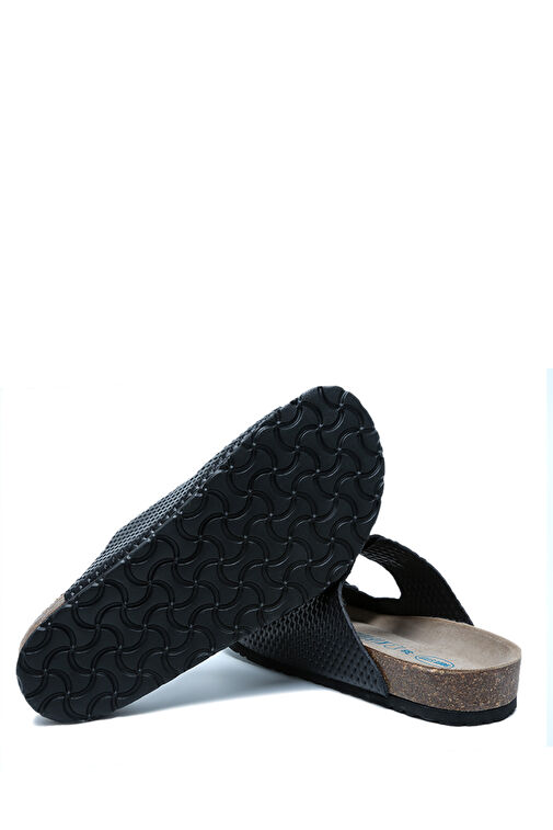 K10260DK Kifidis Soft Step Kadın Çift Bantlı Deri Mantar Terlik 36-41 - Görsel 4